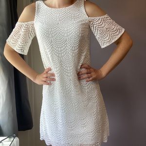 Lilly Pulitzer white shoulder cut out dress